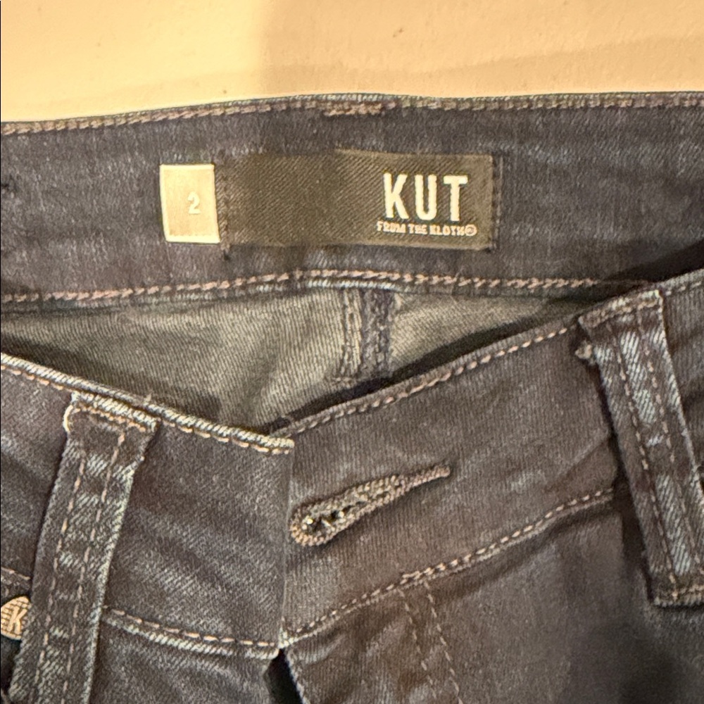 Kut From The Kloth Natalie Bootcut Jeans Dark Wash Stretch Denim Size 2 - Picture 6 of 6